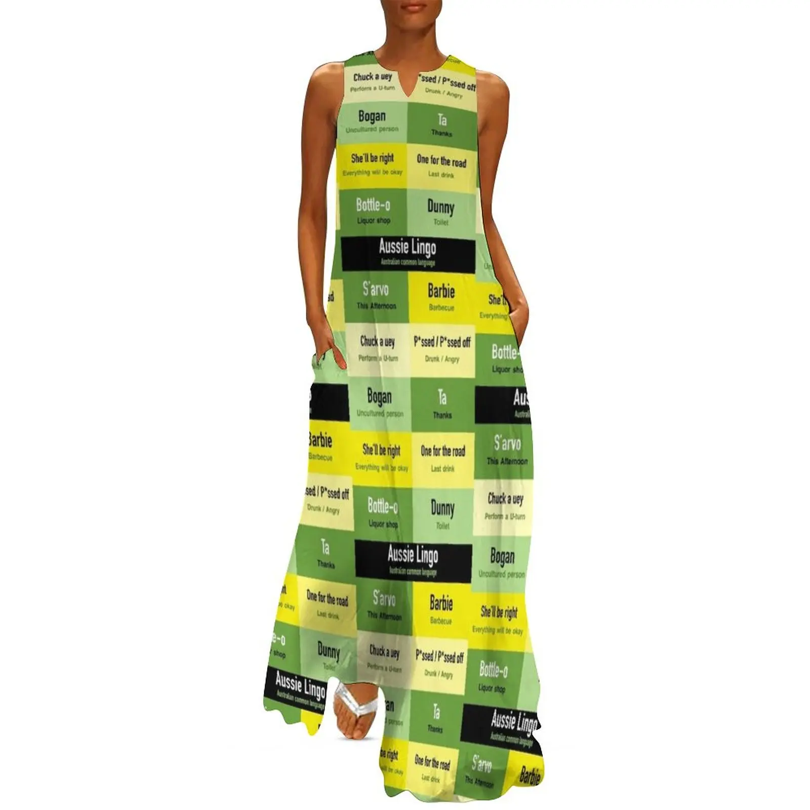 

Aussie Lingo Long Dress women's summer dress 2025 women's evening dress 2025