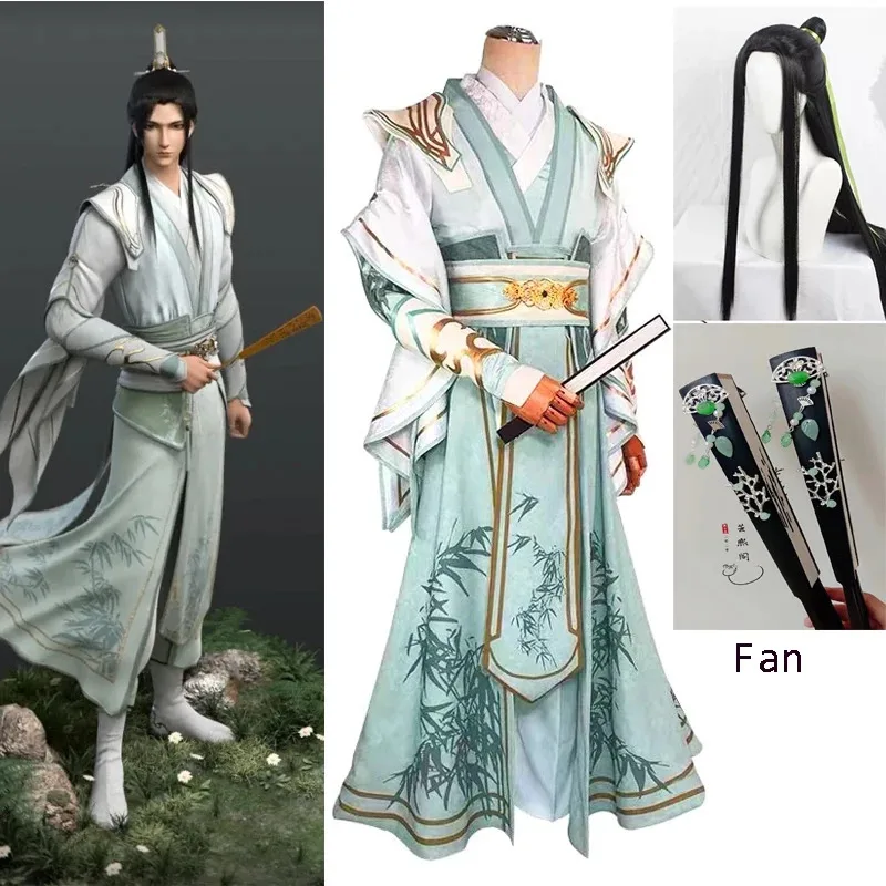 Villain Self-Rescue System Shen หยวน Shen Qingqiu คอสเพลย์เครื่องแต่งกายชุด Cos วิกผมรองเท้าสําหรับผู้ใหญ่ผู้หญิงผู้ชายปาร์ตี้ฮาโลวีน