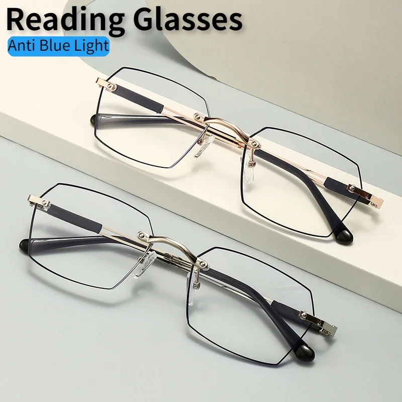 

Anti Blue Light Reading Glasses Men Women Metal Presbyopia Eyeglasses Computer Hyperopia Eyewear +1.0 1.5 2.0 2.5 to 4.0