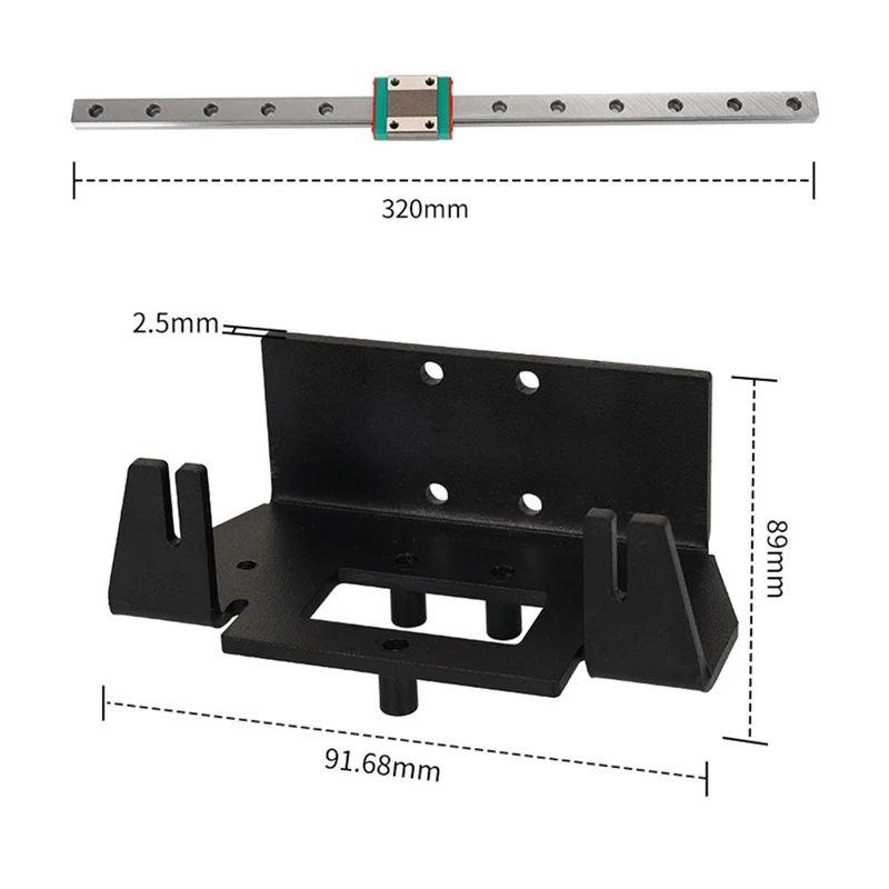 Imagem -06 - Atualização Kit de Conversão para Trilho Guia Linear Eixo x Peças Impressora 3d Mgn12 Neptune Pro 3