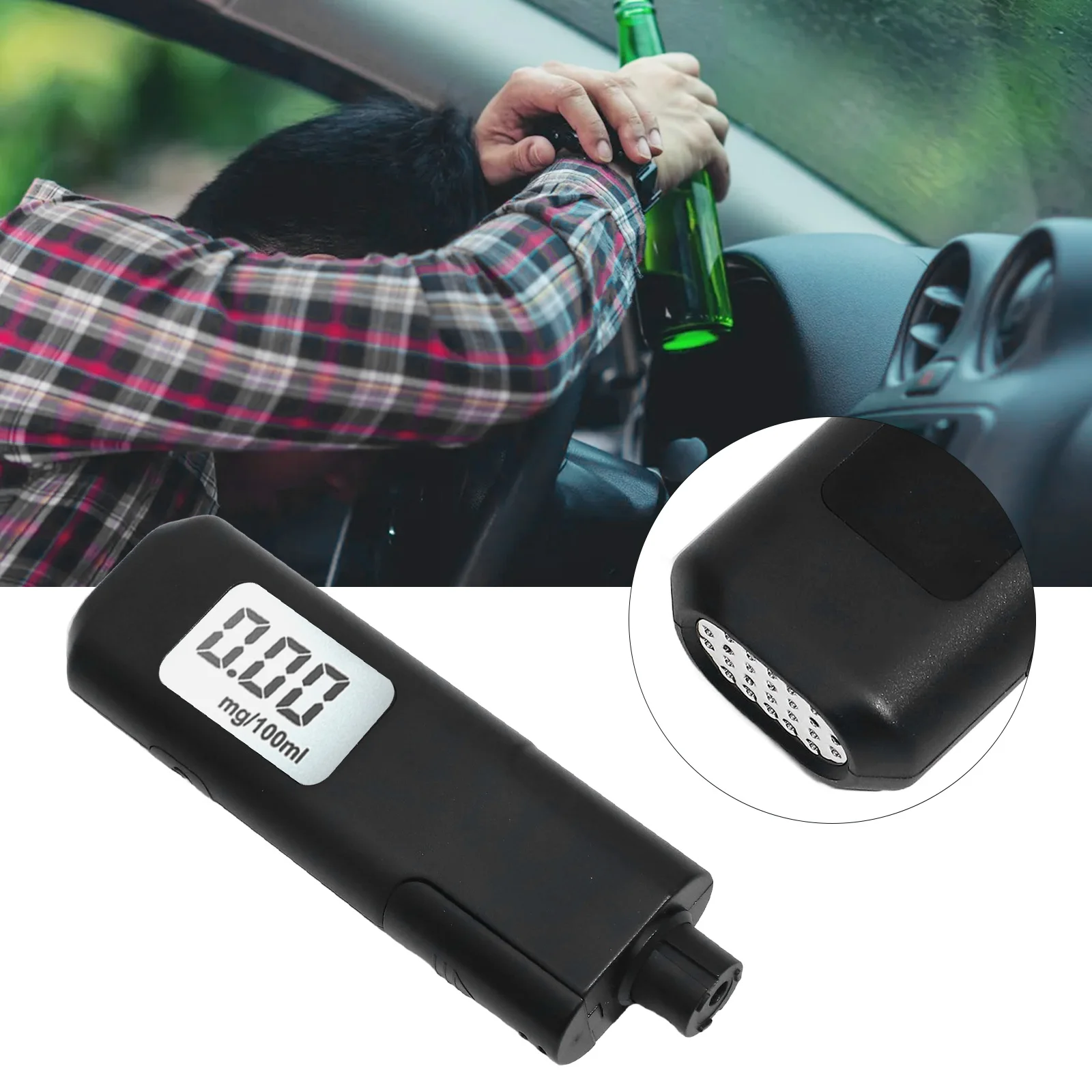 Outdoor Testing Portable Alcohol Tester Accurate Breath Alcohol Measurement LED Display Accurate Alcohol Meter