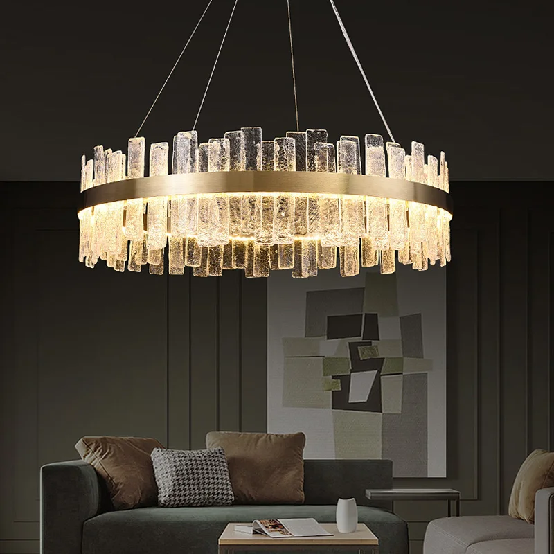 K9 Crystal Chandeliers Gold Chandelier Lighting Hang Lamp Cristal Luster Kitchen Island Led lights Indoor Light Fixtures