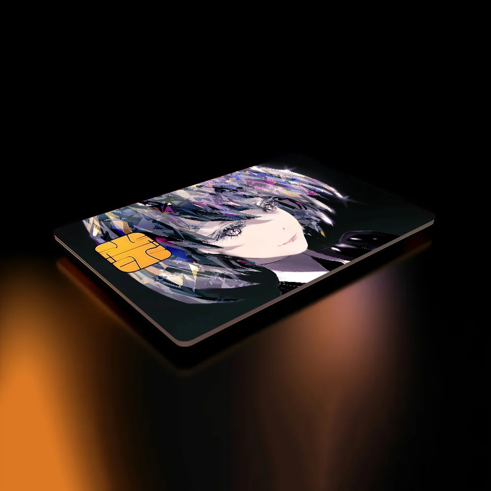 أرض لامعة 1 مجموعة من 4 قطعة بطاقة الائتمان ملصقات الجلد لبطاقة البنك VISA ملصق مضاد للمياه المضادة للخدش النساء هدية #5