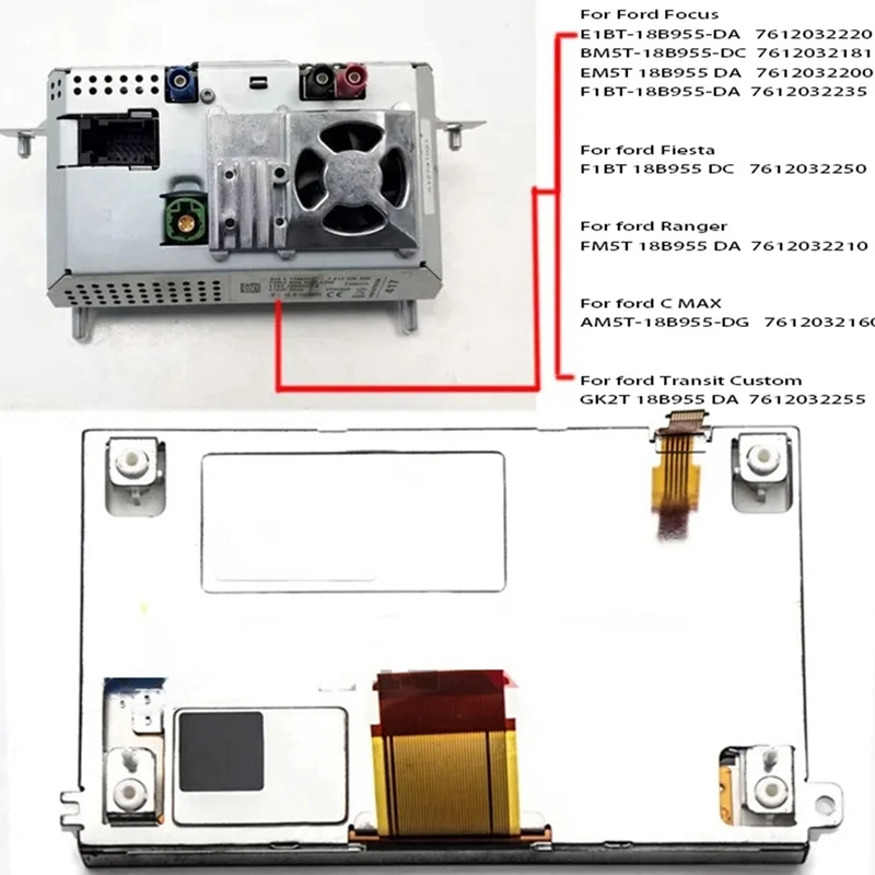 

LCD Screen Display For Ford Fiesta Focus Kuga Ranger C-Max LQ050T5DG01 Car GPS Navigation DVD Player