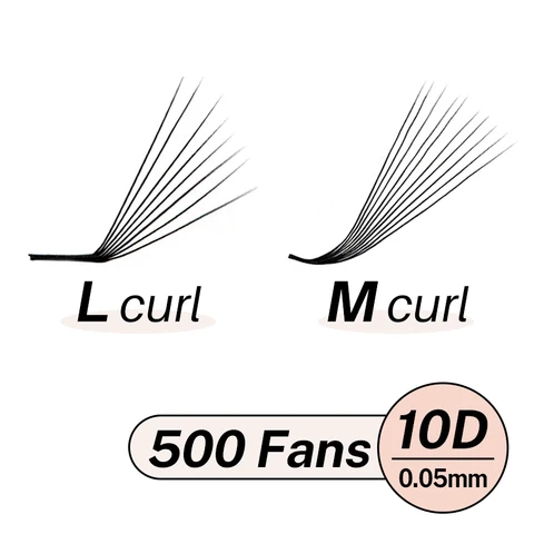 Premade fans M L Curl Loose Volume Fans 3D-10D