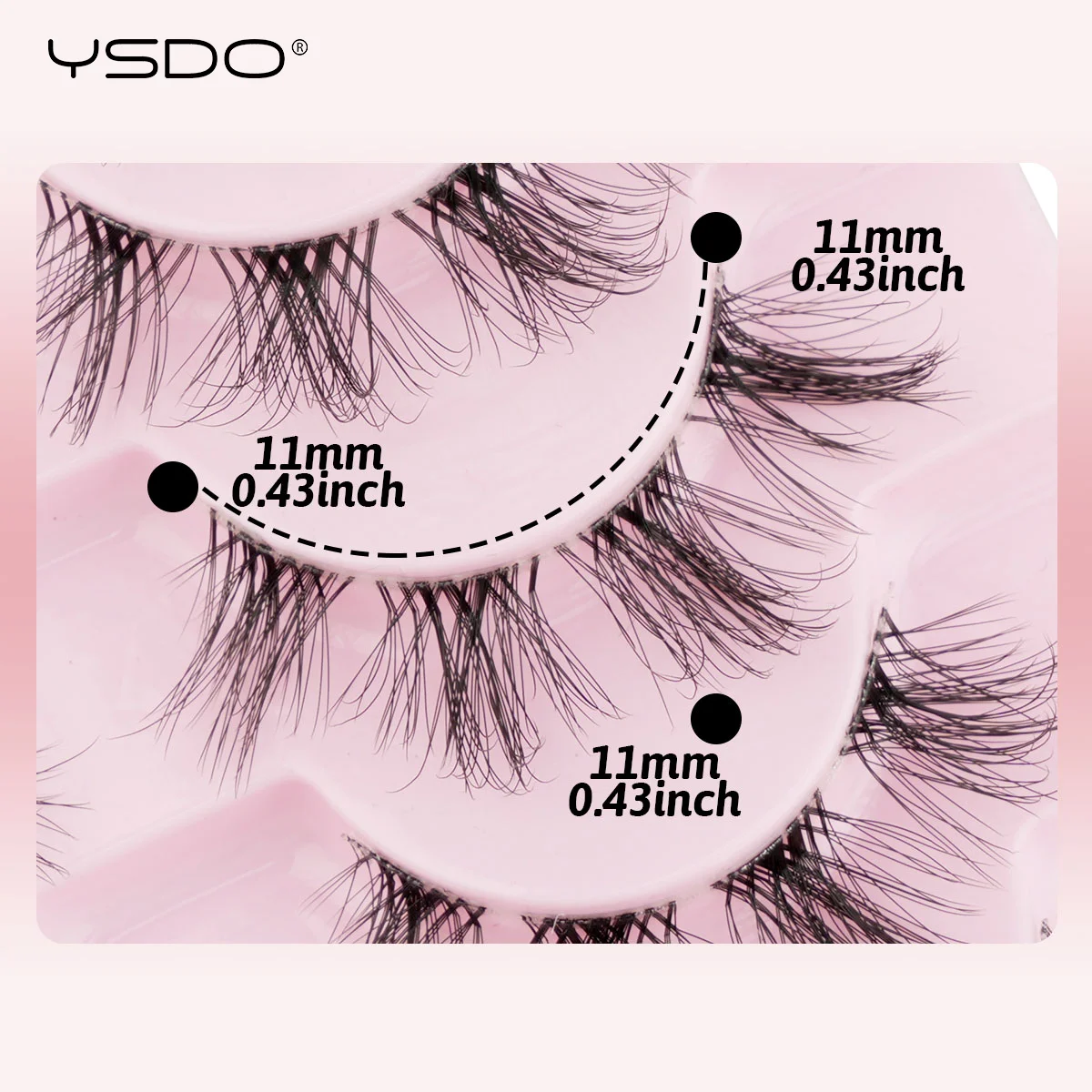 YSDO Fluffy ciglia finte 3/10 paia di ciglia naturali Cat Eye Wispy Faux 3d ciglia di visone strumenti per il trucco ciglia ricci morbide e spesse