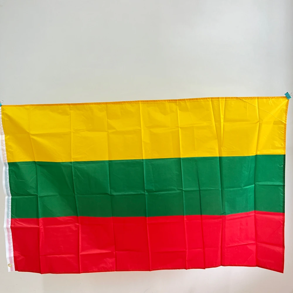 Lithuanian Flags90x150cm double-sided penetrant printed polyester standard hanging flagLithuanian Flags  festive sports banner d