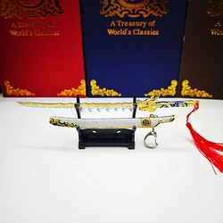 Naraka: Bladepoint Game Peripheral Metal Sheathed Weapons Dragon Arc Tachi Static Model Sword Handicraft Ornament Toy Keychain
