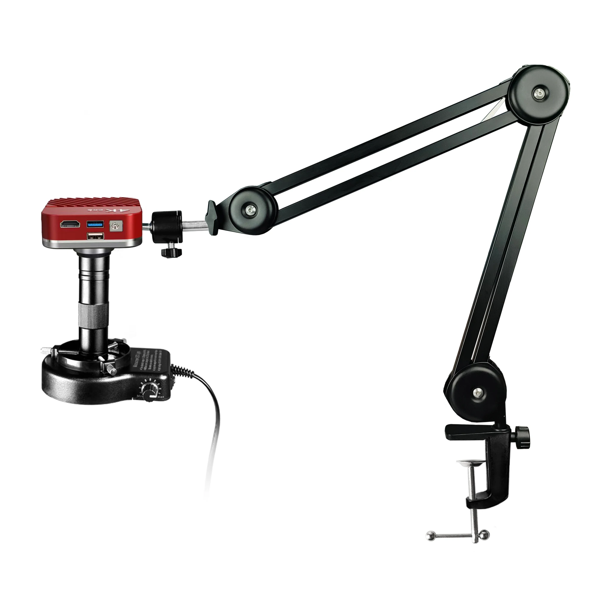 

Factory Ultra HD 4K 60fps Digital Microscope Industrial Video Camera 150X Zoom Lens LED Illumination External Display For