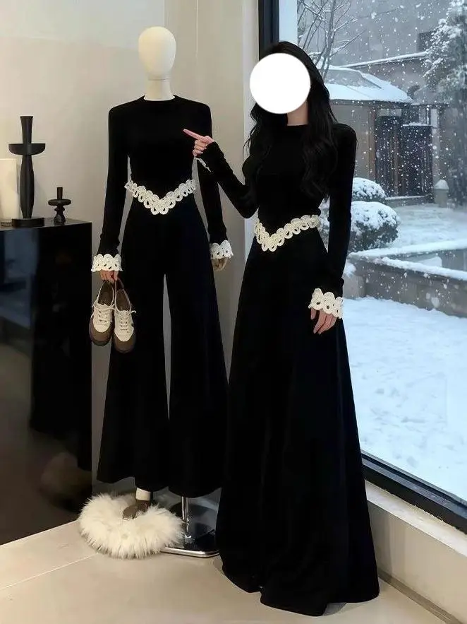 

Комплект женской одежды Early Autumn Korean Sle Miu Series Faion, серия Rich Girl Mi, ультрамодный, корейский стиль, зимний вариант