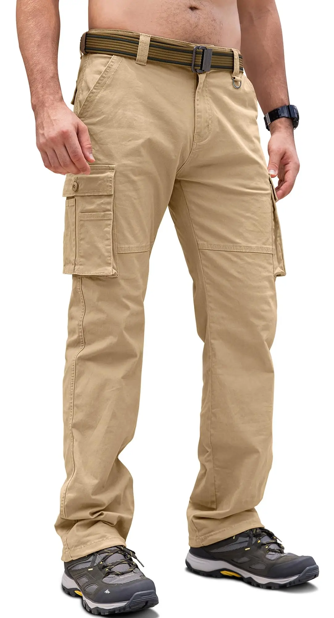 

Men Cargo Pants Outdoor Work Trousers Hiking Traveling Workwear Casual Trousers