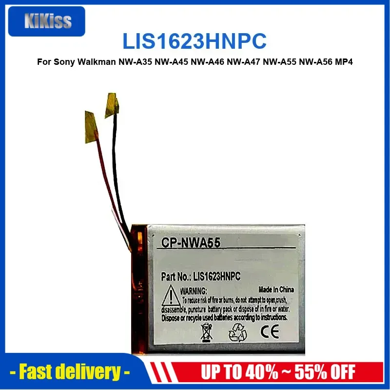 

LIS1623HNPC Mp4 Player Battery For Sony Walkman NW-A35 NW-A45 NW-A46 NW-A47 NW-A55 NW-A56 NW-A57 NW-A105 NW-A106 NW-A107 MP4