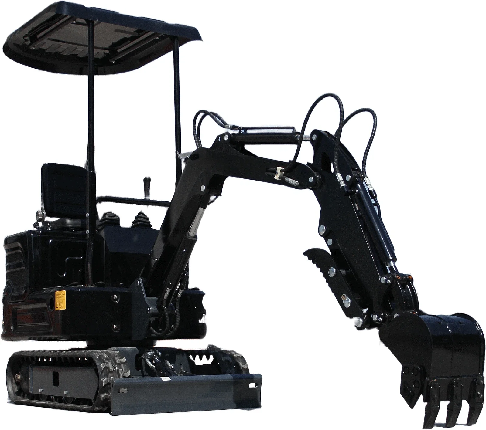 Mini excavadora de orugas todo terreno con motor con certificación EPA de 13,5 caballos de fuerza de 1 tonelada