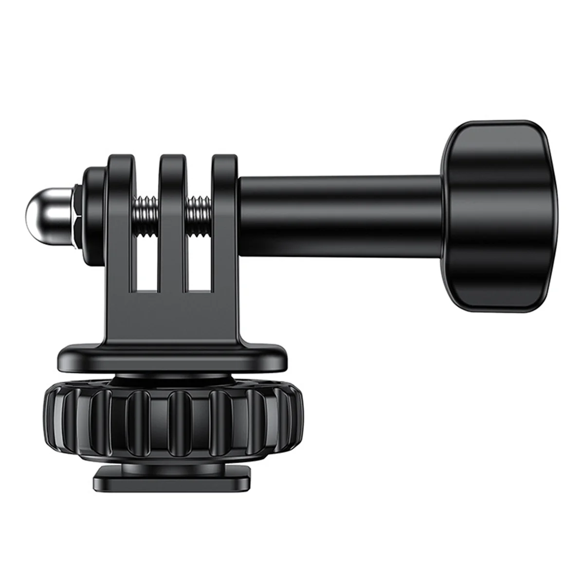 Adaptador de zapata fría para cámara FFYY-Action con 180 °   Ajuste, orificio para tornillo de 1/4 de pulgada, compatible con GoPro Hero 12/11/10/9/8