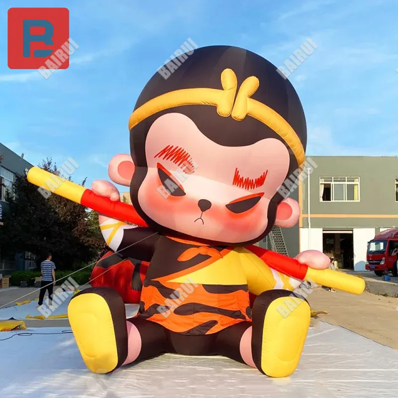 O Rei Macaco Inflável Dos Desenhos Animados, Busca Para Os Modelos De Sutra, Sente-se Em Varas, Anime Co-Branded, Bar De Mito, Decorações De Palco, Chinês