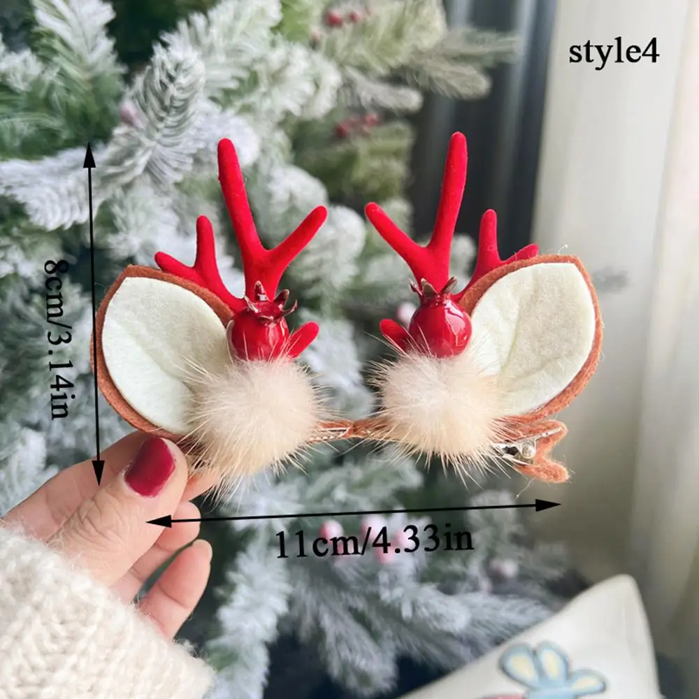 

Girl Elk Hairpins Bobby Pin Hairgrips Pendants Merry Christmas Antler Hair Clips Xmas Ornaments Headdress Happy New Year Gifts