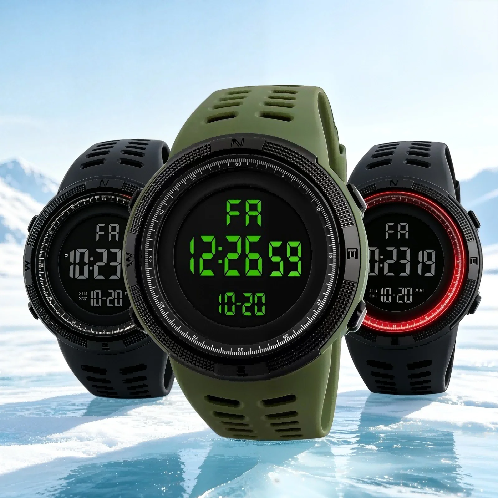 Y01 Men's Digital Watches Multifunction Military Sports Wristwatch Waterproof Luminous Student Electronic Watch for Man