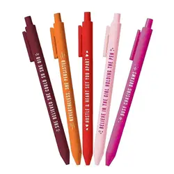 5pcs Motivational Pens Novelty Pens Motivational Messages Pen Inspirational Pen Set Black Ink Pens