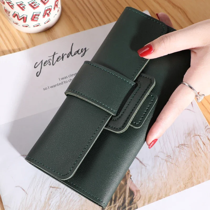 Women Wallet Cardholder Coin Purses Clutch Phone Credit Card Holder Ladies Luxury Large Capacity Leather Bag with Zipper