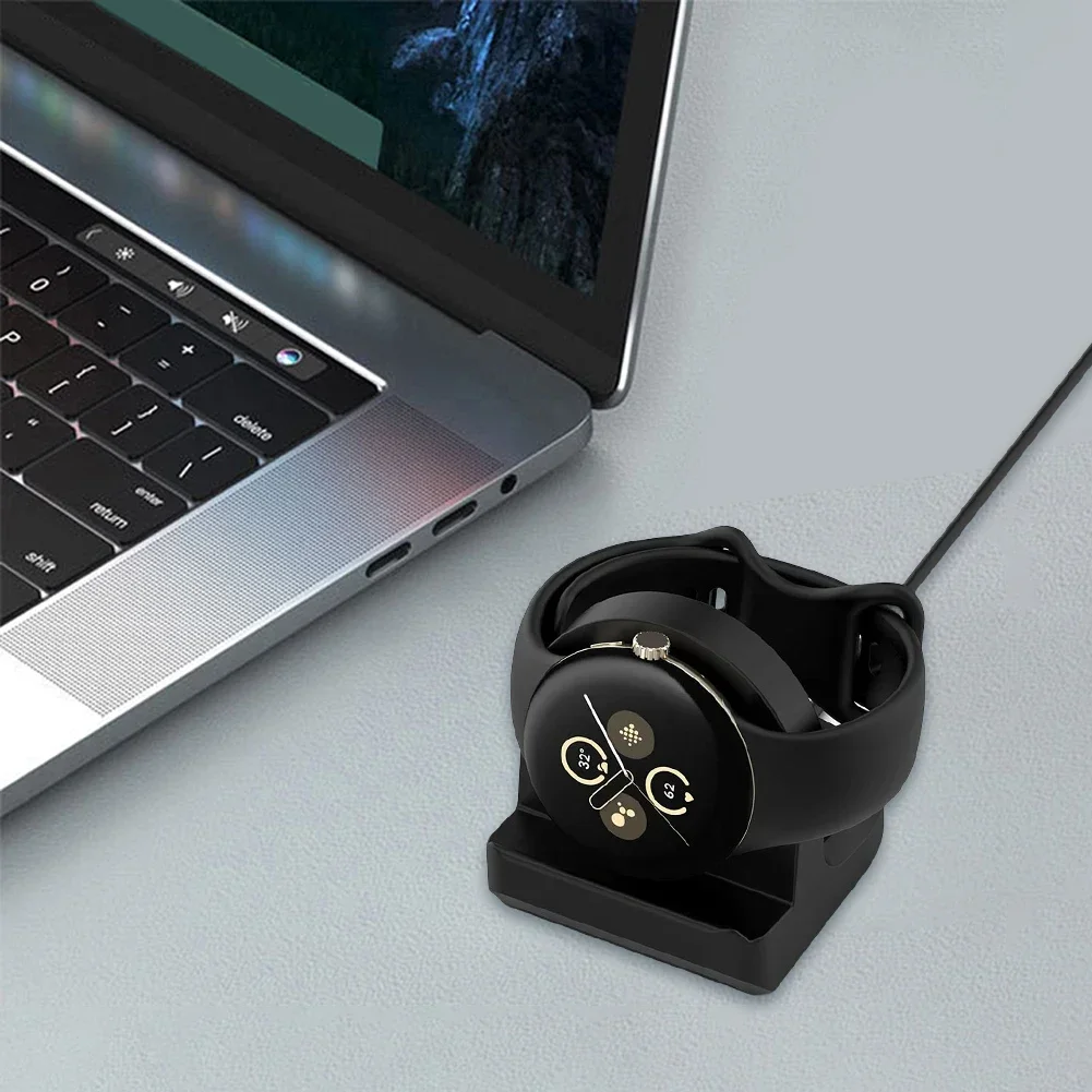 Silicone Charger Dock Stand For Google Pixel Watch 2 Charging Cable Desktop Holder for Google Pixel Watch 2