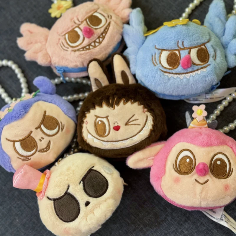 Authentic Labubu The Monsters Party Series Anime Figure Plush Flip Fun Handbag Cute Pendant Labubu Collection Doll Toy Gift