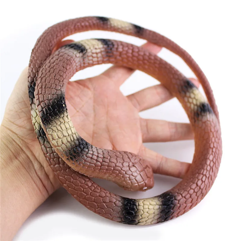 Simulation Snake Scare Gags Fake Soft Long Animal Jokes Prank Props Halloween Decoration Realistic Model