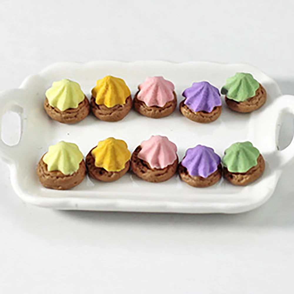 

1/12 Dollhouse Miniature Accessories Mini Biscuit Dessert Simulation Cake Food for Doll House Decoration ob11 bjd