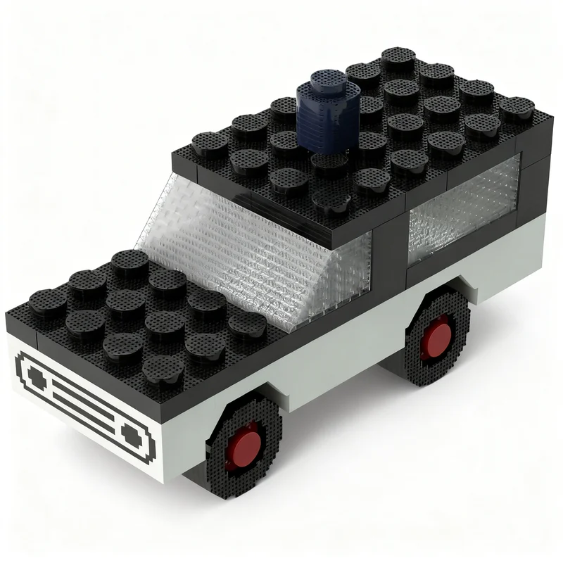 

5082PCS MOC City Champions Super Car Supersized Scale Classic Town Police Van No 644 Model Technology DIY Assembly Bricks Gift