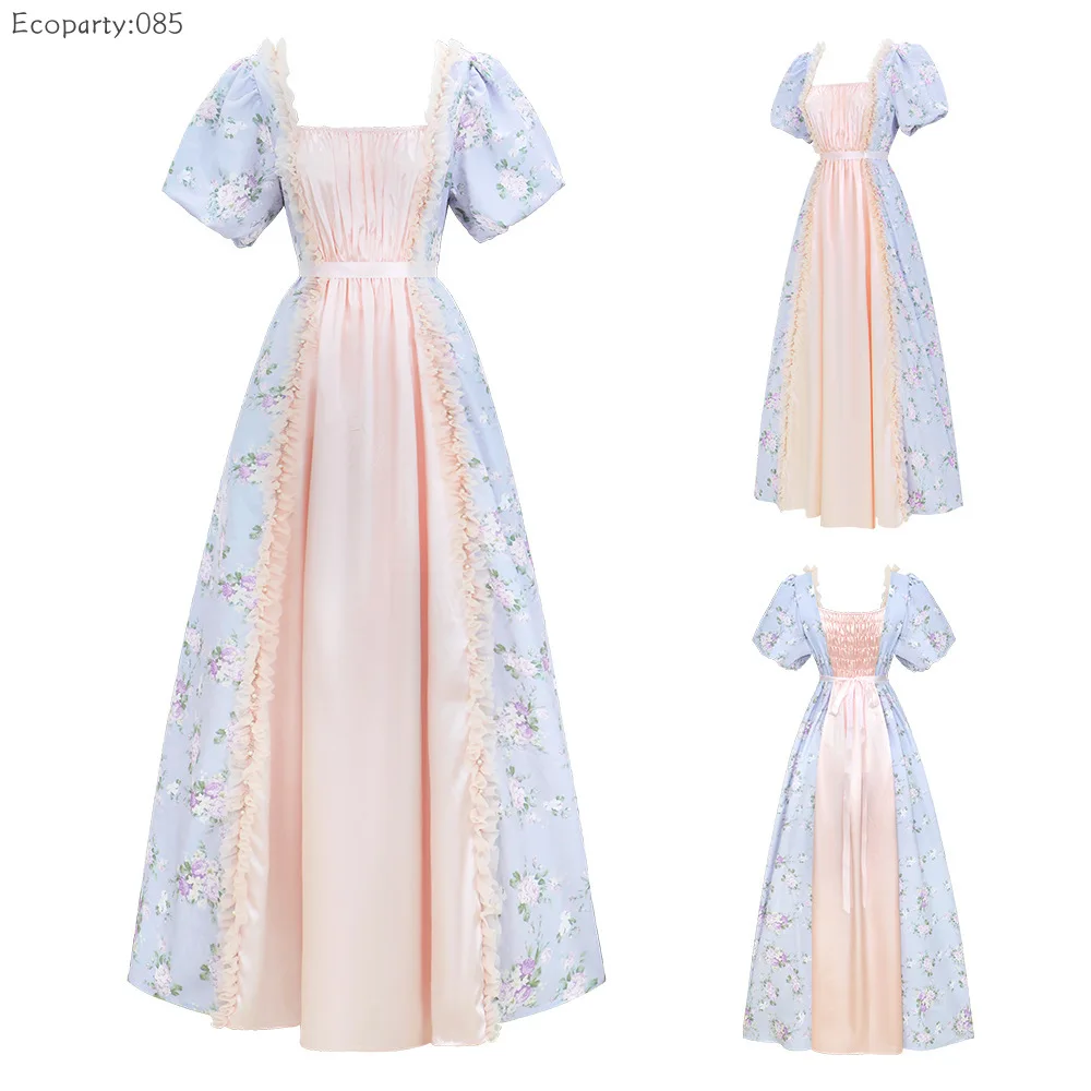 

Halloween Mardi Gras Banquet Gowns Dresses for Women Victorian Regency High Waisted Tea Party Dresses Stage Performance Costumes