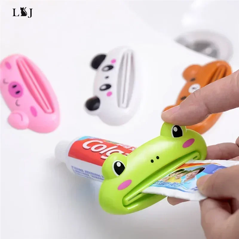 Home Tube Squeezer Easy Cartoon Toothpaste Dispenser Rolling Holder Toothbrush Holder Kitchen Bathroom Decoration Accessories