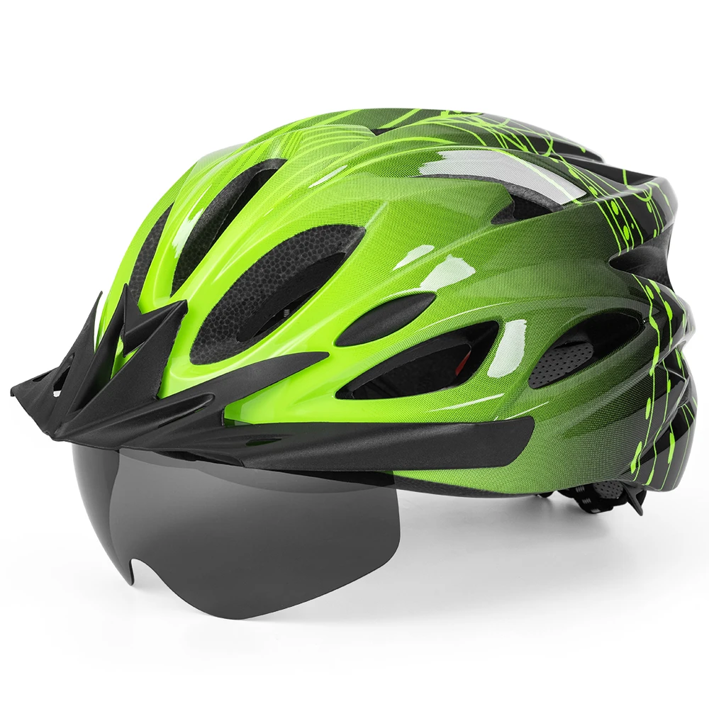 Ultralight Cycling Helmet with Magnetic Goggles Visor MTB Mountain Road Bike Helmet Men Women Bicycle Helmet Casco Bicicleta