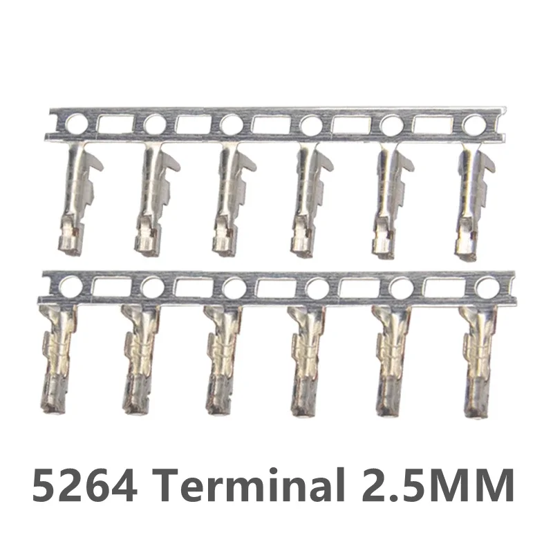 

100PCS -2000PCS / LOT 5264 Connector Terminal 2.5mm DIY Metal Contact Terminals Cold Pressing Head Terminal 2.5MM Pitch 5268