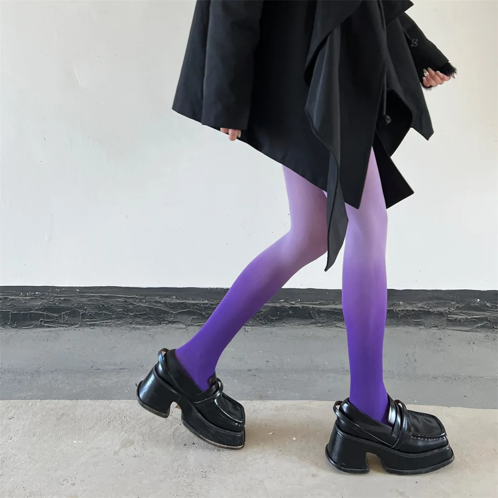 Farbverlauf Frauen Sexy Anime Cosplay Strümpfe Weibliche Lolita Leggings Hängenbleiben Widerstand Farbige Strumpfhosen für Mädchen Strumpfhosen – Detail 7