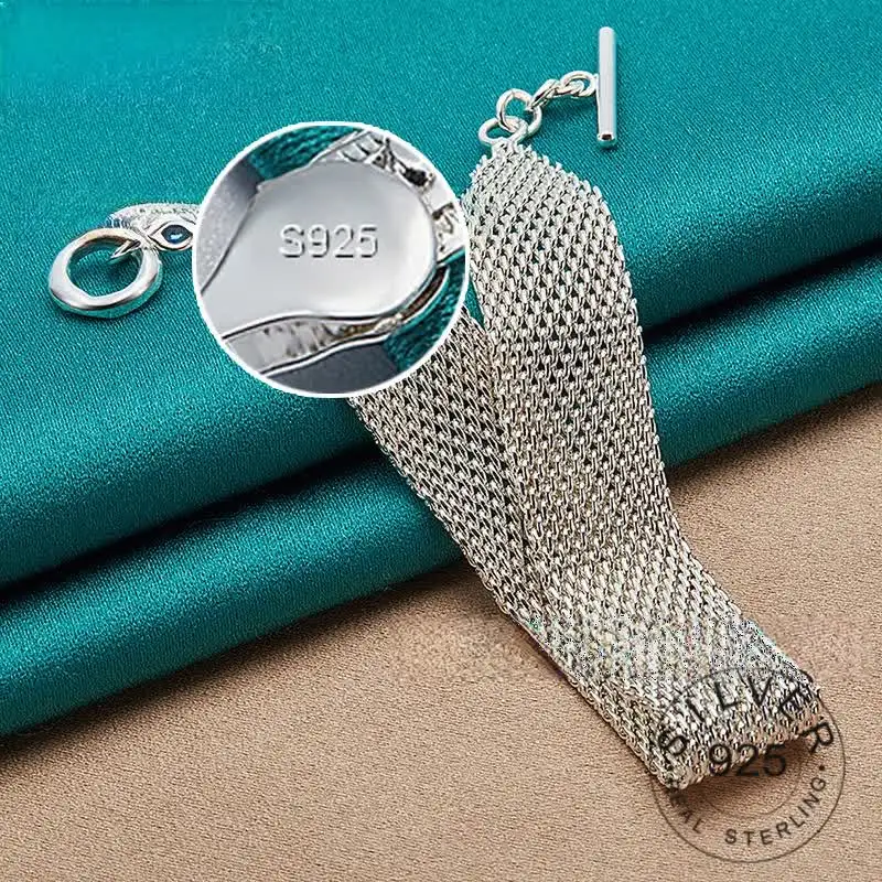 Silver Color Exquisite Solid Chain Bracelet Fashion Charm Women Men Solid Heave Chain Cute Simple Models Jewelry Bracelets