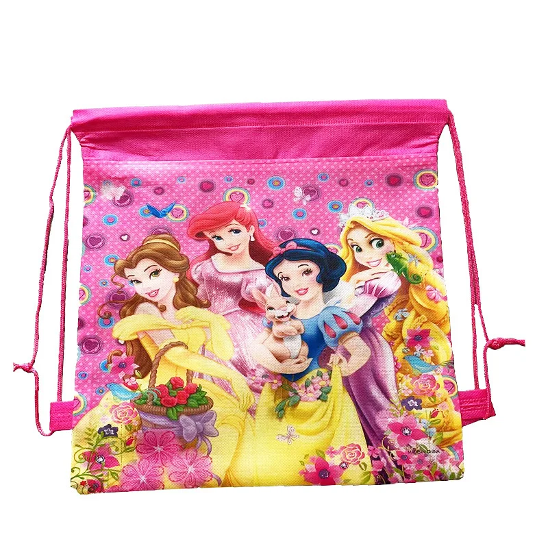 Anime Disney Frozen Princess Backpack Bag Decorations Gift Nonwoven Drawstring Bag Kid Party Baby Shower Supplies Birthday Gifts