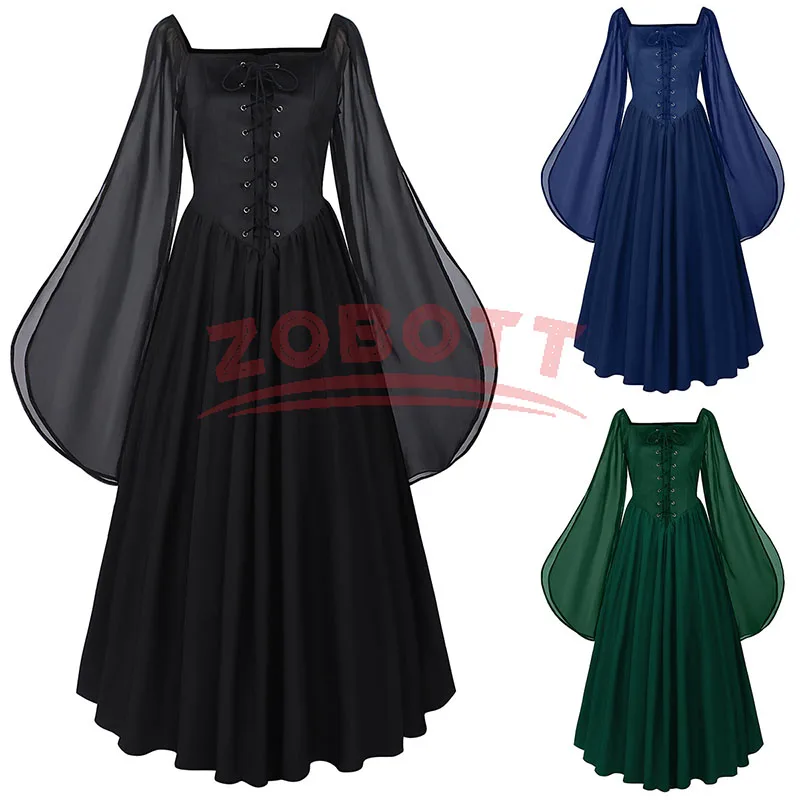 robe-de-fee-medievale-costume-de-renaissance-robe-de-pirate-pour-femmes-avec-manches-evasees-fendues-robe-gothique-de-sorciere-d'halloween