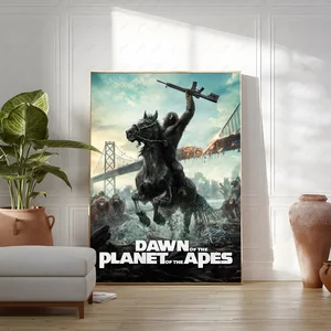 Film Fiksi Ilmiah W-War For The P-Planet Of The Apes Cetakan Poster Desain Sempurna Hadiah Dekorasi Rumah Modern Nordik 6 penjualan terbaik planet kera - №