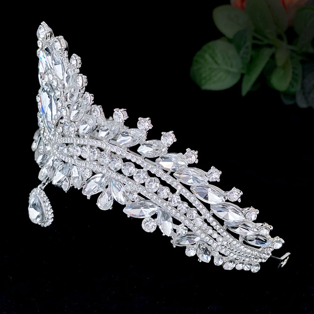 

Crystal Crown Bridal Tiara Rhinestone Decor Wedding Accessory Elegant Design For Bridesmaids Party Birthday Gifts