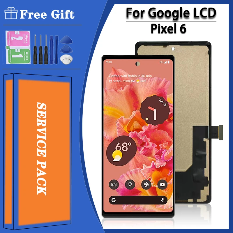 6.4“ TFT Quality For Google Pixel 6 LCD GB7N6 G9S9B16 G9S9B Display Touch Screen Digitizer Assembly For Google Pixel 6 Display