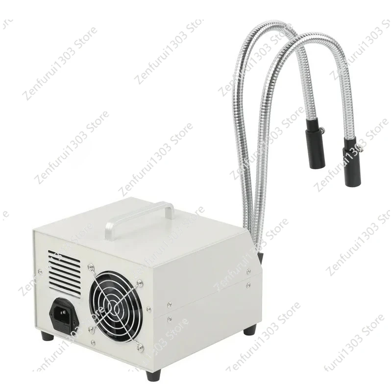 30W LED Fiber Optic Lamp 6000K Dual Gooseneck Adjustable Host Microscope Spotlight Medical Cold Light Source Illuminator