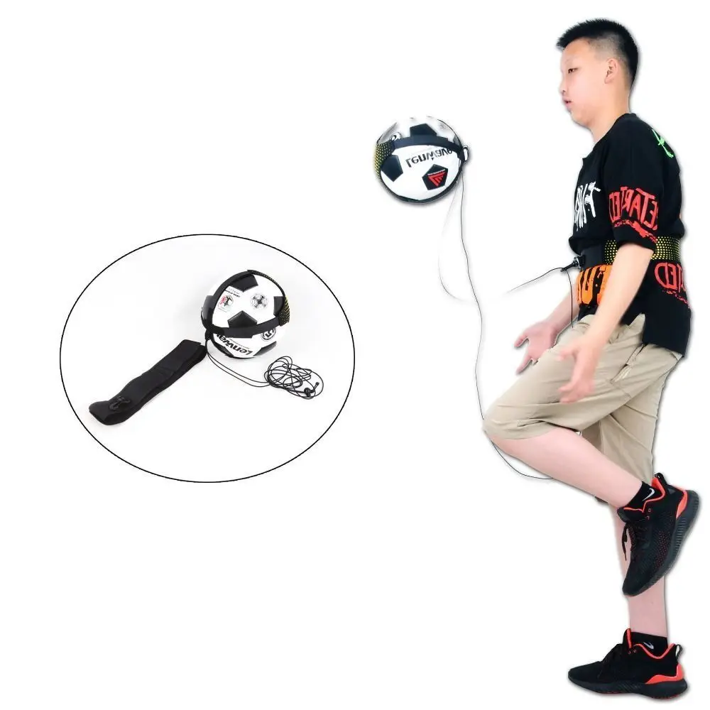 Elastic Belt Soccer Ball Juggle Bags Adjustable Kicking Soccer Trainer Belt Durable Portable Football Kick Trainer Team Sports