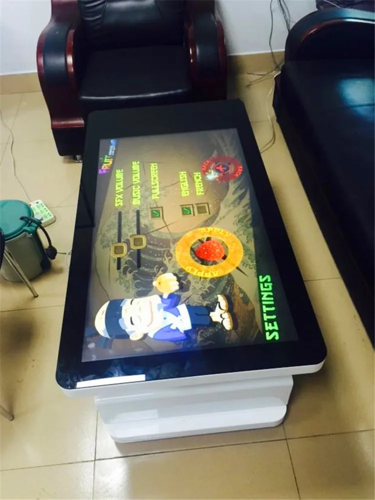 Round object touch recognition table 75 inches 22 inches coffee table 55 inches
