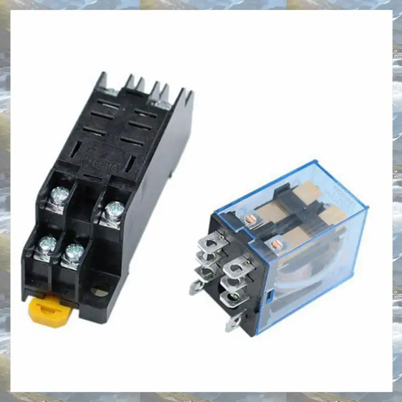 T82C Hot Sale-10Pc MY4NJ 14PIN 4DPDT Electronic Mini Electromagnetic Relay 5A Coil With PYF14A Socket Base