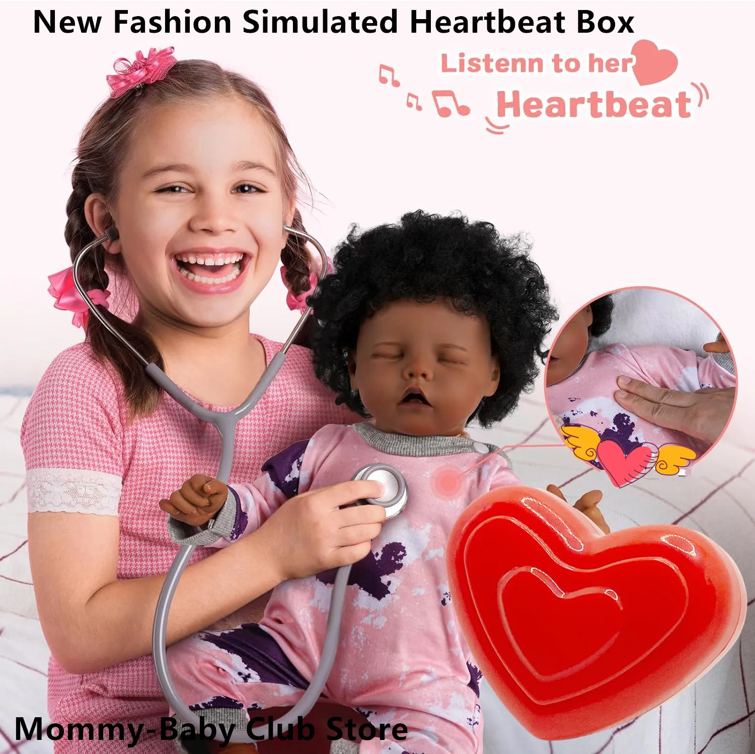 Pop Cadeau Nieuw Bebe Heartbeat Box Voor Reborn Poppen Pasgeboren Baby Speelgoed Met Levensechte Hartslag Begeleiden Kids Geschenken Hartslag Speelgoed