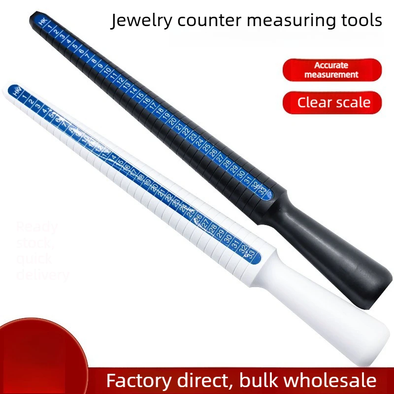 

Plastic Ring Mandrel US KR Size Solid Ring Sizer Stick, Finger Ring Size Measuring Tool