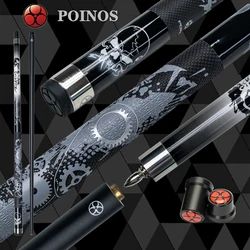 POINOS 13 mm Professional Carbon Fiber Maple Shaft Center Joint Billiard Pool Cue Stick Joint Protector Tip Billar Kit Play Cue