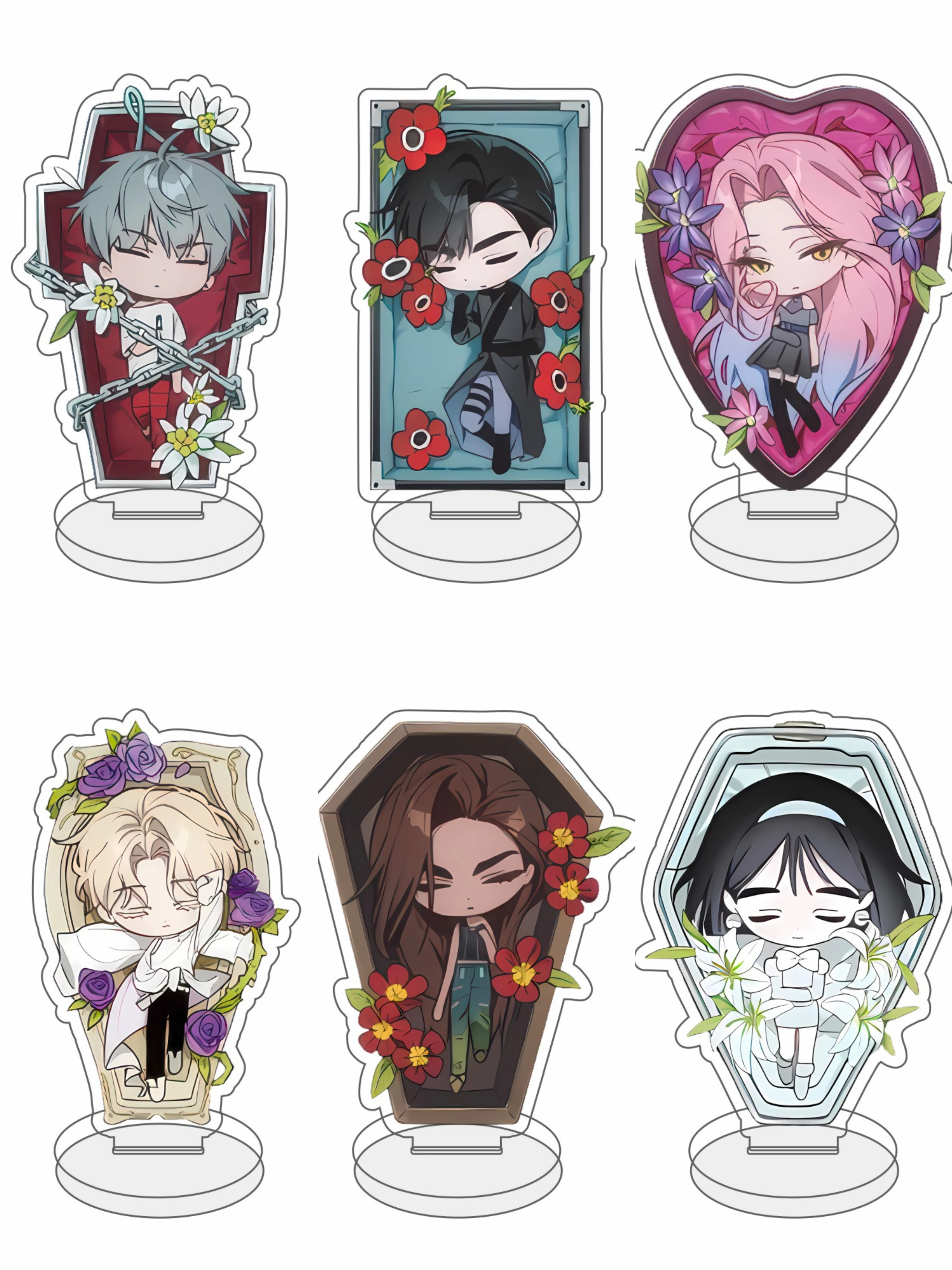 

10CM Popular Anime ALIEN STAGE IVAN & TILL cosplay Figures Acrylic Stand Model Ornaments Accessories Desktop to friends gifts