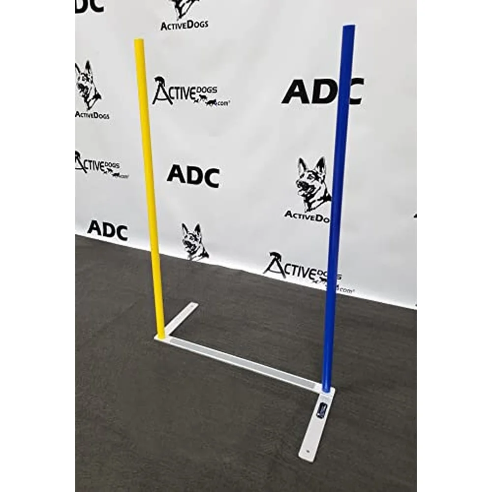 ActiveDogs Agility Above Ground Weave Poles Outdoor Dog Obstacle Agility Training Exercise Equipment (2x2 Weave Pole