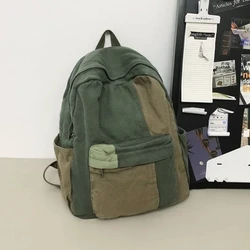 Casual Solid Nylon Zipper Backpacks 2026 High Quality Patchwork Softback Bags for Women Interior Compartment Youth School Bags