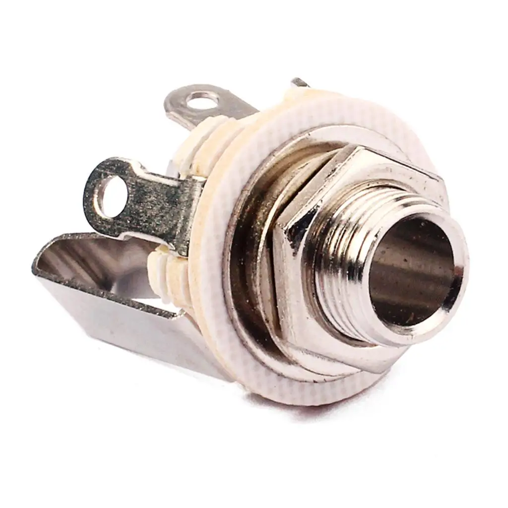 Stereo Output Plug Guitar Jack Socket Copper Material Instruments Spare Replacement for Electric Bass Repair